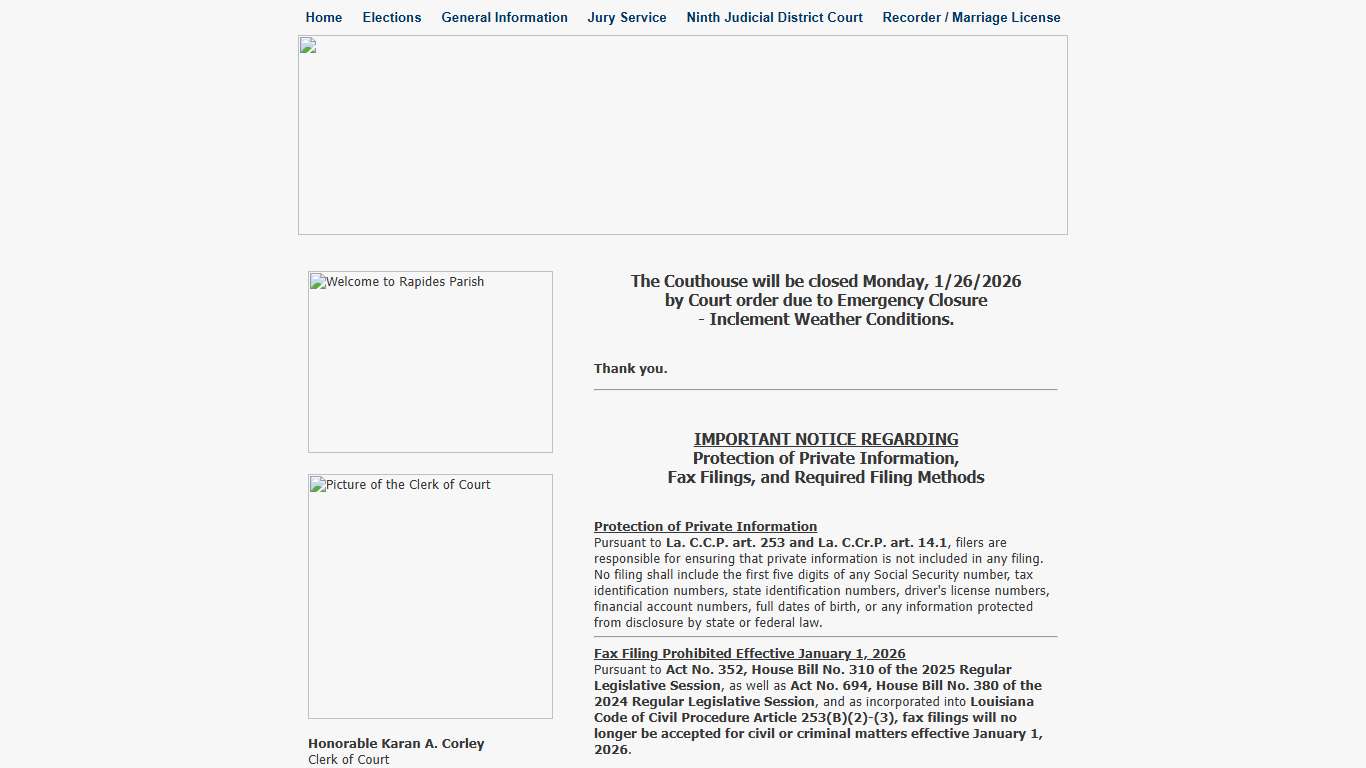 Rapides Parish Clerk of Court